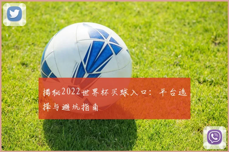 揭秘2022世界杯买球入口：平台选择与避坑指南